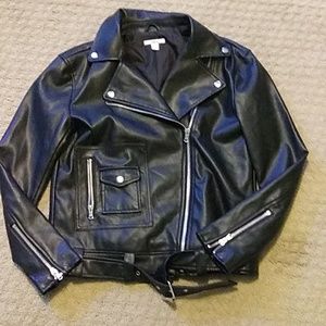 Bar III faux leather biker jacket Size XS